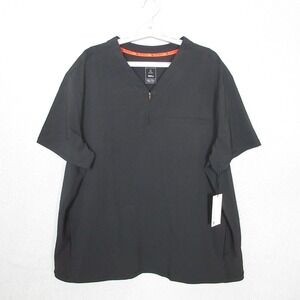 Infinity GNR8 Men's Partial Zip V-neck Top IN702A Black Size 2XL NEW